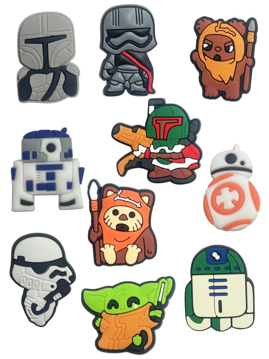 

Джибитсы Звёздные войны Star Wars 10 шт аксессуары крокс украшение 5 різнокольоровий