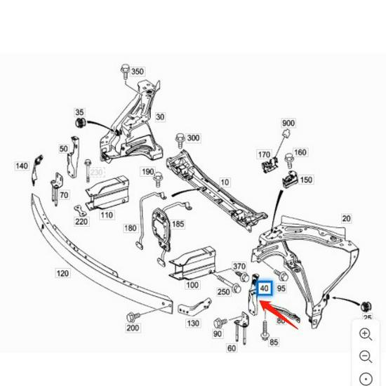 Mercedes-Benz W204 Headlight Bracket Clip (2046200685, 2046200785)