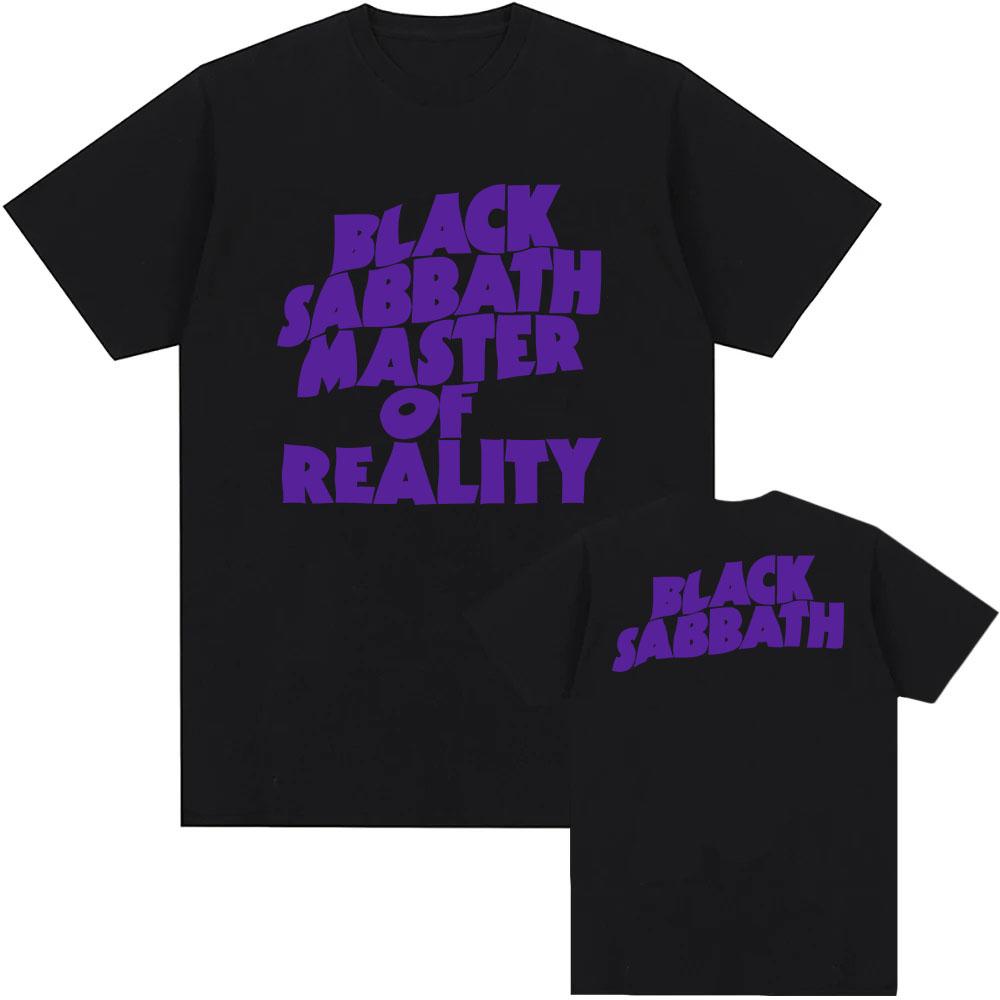 Black Sabbath Master of Reality T-shirt Summer Cotton Short Sleeve Tshirts Grunge Rock Band Fashion T Shirt Men Women Clothing