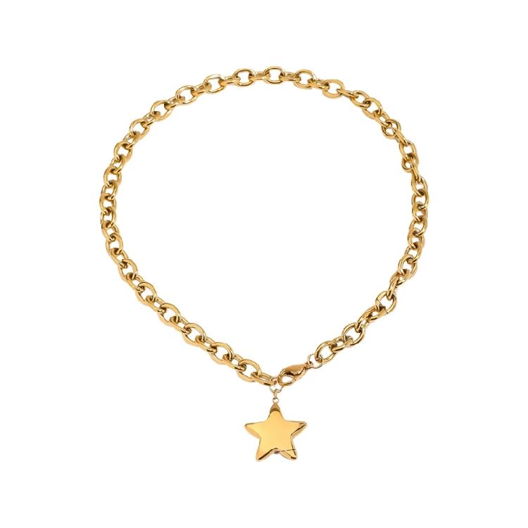 Contemporary Star Motifs Clavicle Chain Corrosion Resistant Stainless Steel Collarbone Chain Jewelry Gift