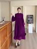 Miyake Pleated Plus Size Velvet Dress - Elegant Loose Long European & American Style.