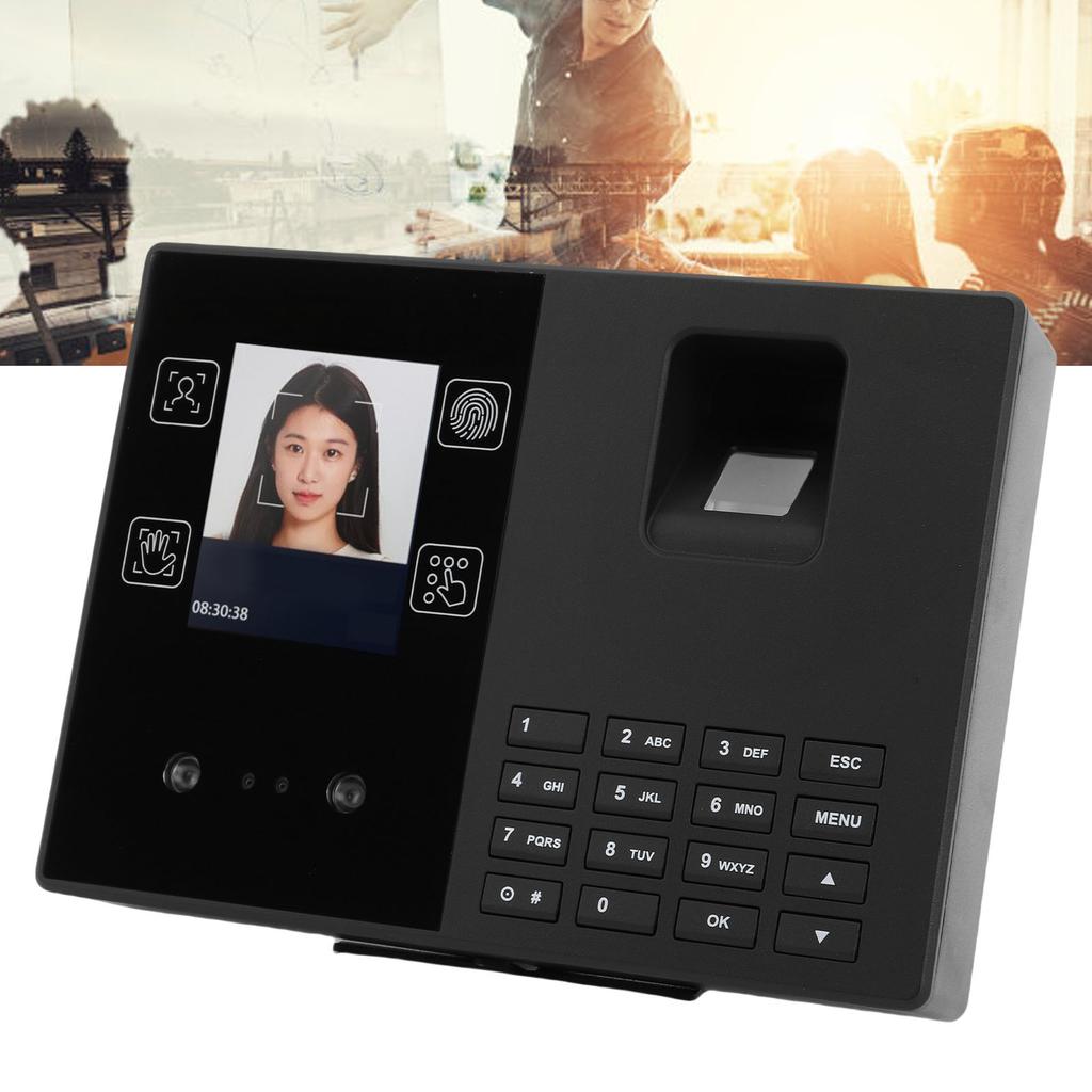 4 In 1 Employee Attendance Machine Facial Fingerprint Palm Print PIN Recognition Time Clock for Small Business