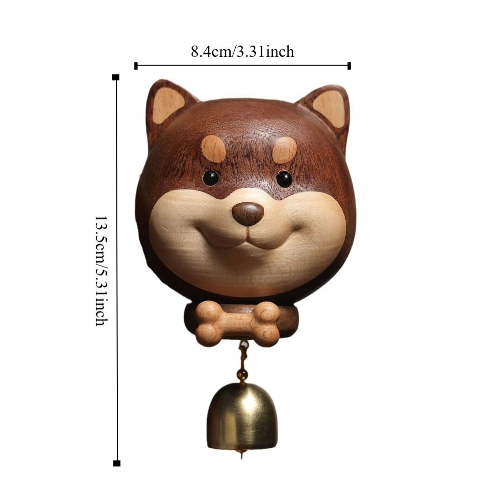 Kreative Holz Süße Hunde Türklingel Tiermotiv Dekorative Cartoon Türklingel Eingangserinnerung Windspiel Türklingel Ornament Zuhause