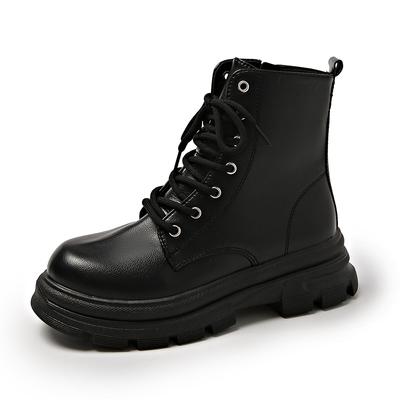 Mode Britischen Leder frauen Motorrad Stiefel Herbst Winter Weiche Sohle frauen Plattform Schuhe Neue Designer Mode Stiefeletten Weibliche