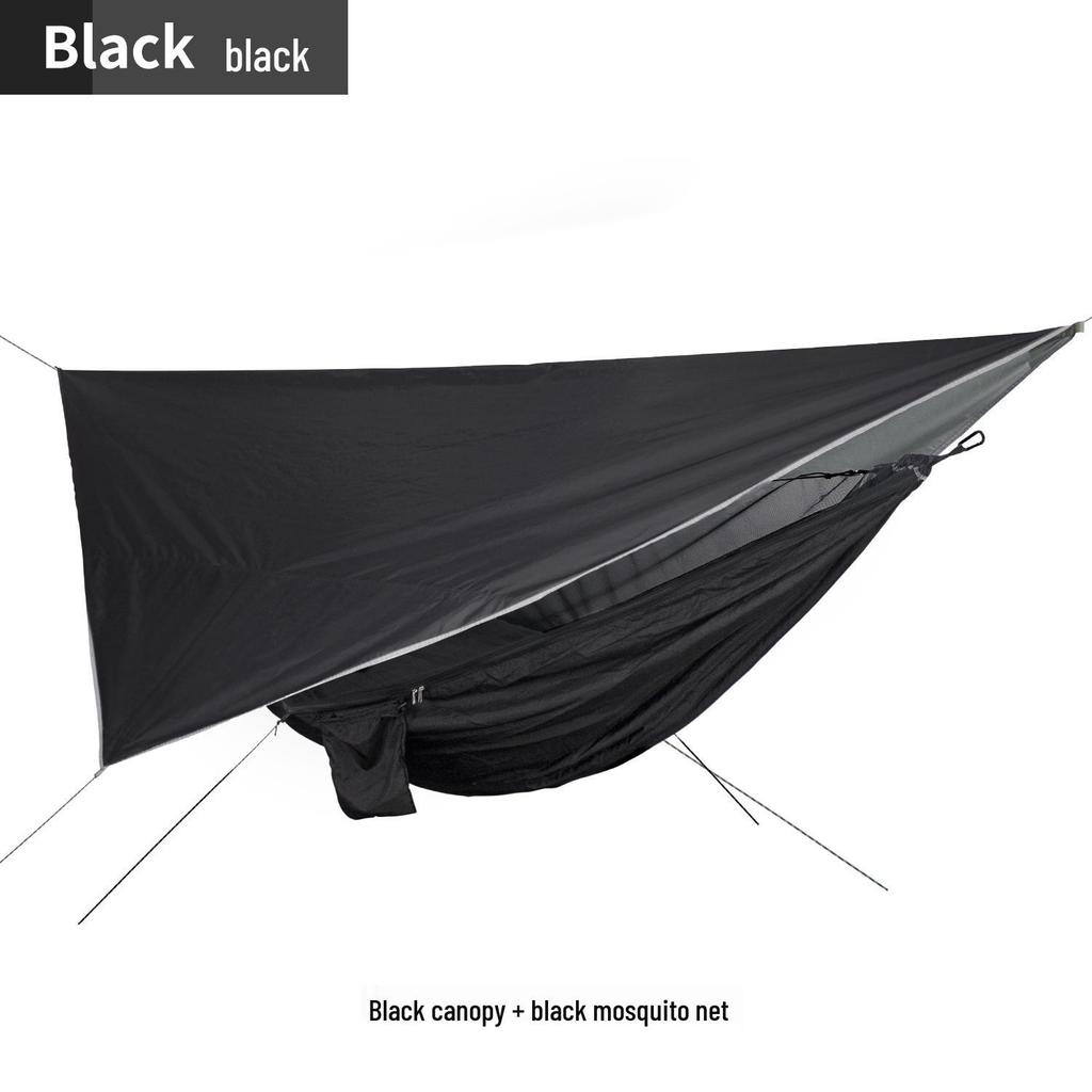 Mosquito Net Hammock with Sunshade Tarp - Outdoor Quick-Open Rainproof Set