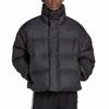adidas Giacca da Uomo Originals Trefoil Logo Monocolore Zip Nascosta Collo Alto Capospalla Nero HM9221