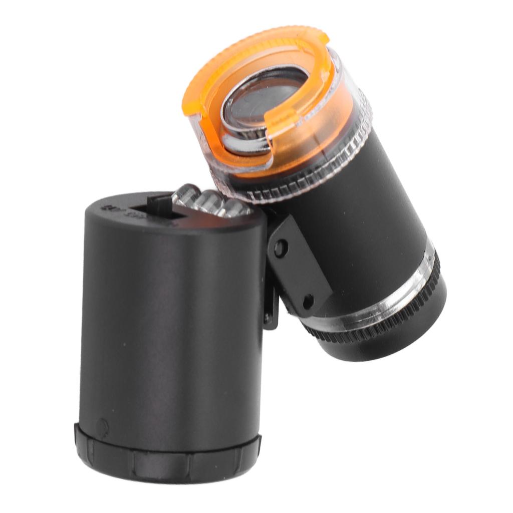 60X   Vergrößerung Lupe Tragbar Schmuck Kassen Lupe Detektor LED Licht   Mikroskop