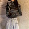 Herbst Winter Gestreiften Rollkragen Gestrickte Pullover für Frauen Neue Langarm Top Frauen Pullover Alle-spiel Bodenbildung Shirt