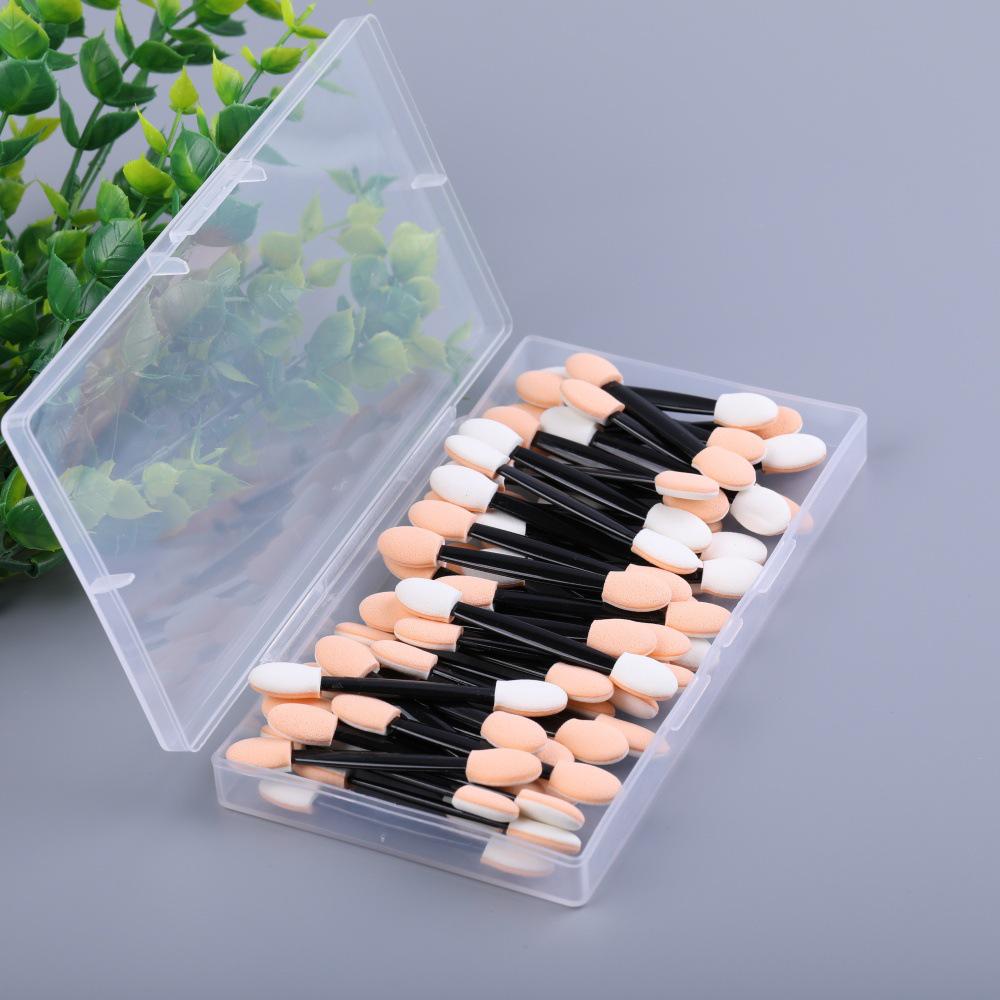 Disposable Dual-Ended Eyeshadow Brush & Sponge Stick for Beginner Makeup