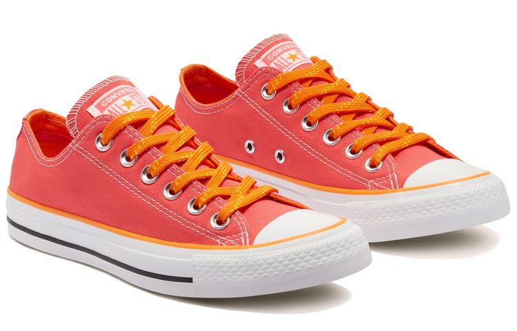 Converse Chuck Taylor All Star Neon Nights Low top Canvas Shoes Women's Orange Pink 564347F