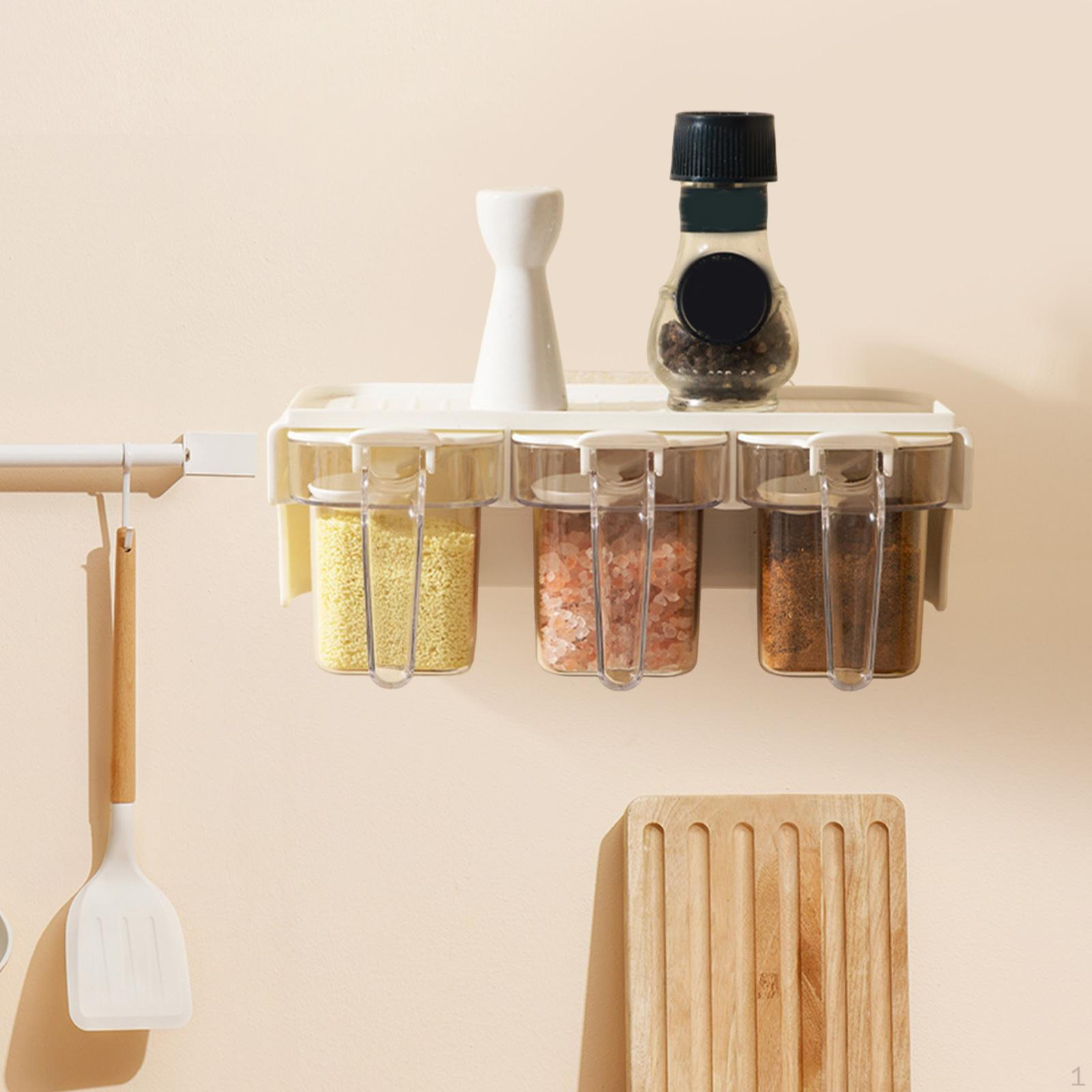 

Набор коробок для приправ Контейнер для специй Прозрачный съемный для хранения 3 шт. оранжевый