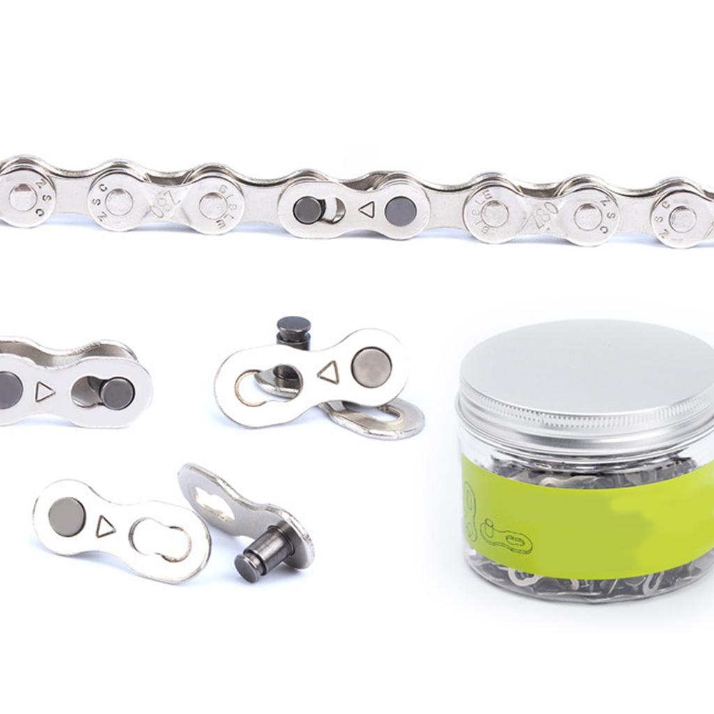 1Pair Bicycles Chain Link Connector Road Bike Chain Missing Quick Button Bike Chain Quick Link Connector Joints