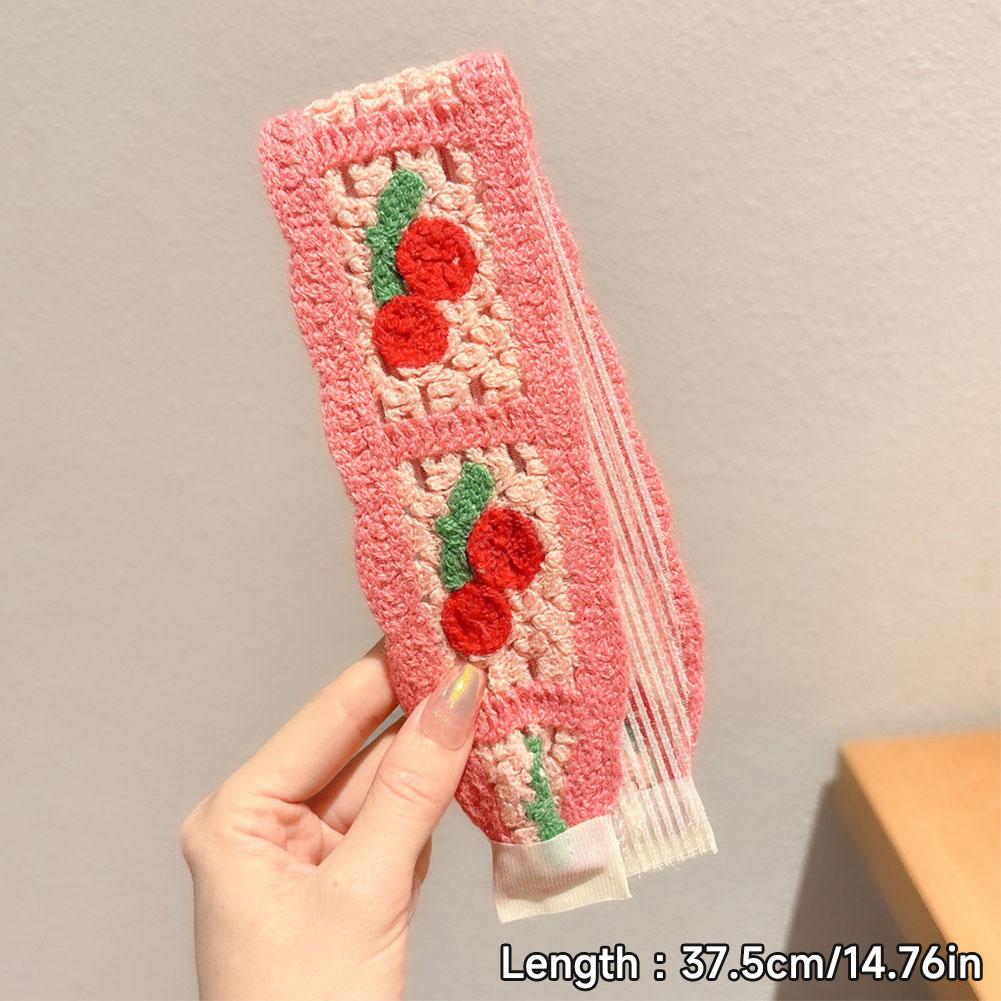 Crochet Hair Band Knitted Embroidery Hair Accessory Fringe Holder Haed Band For Women Diy Sewing Hair Decoration