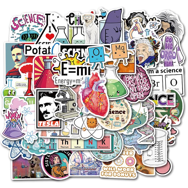 50 Teile/satz Wissenschaft Experiment Chemische Programmierung Aufkleber Diy Laptop Pc Dekor