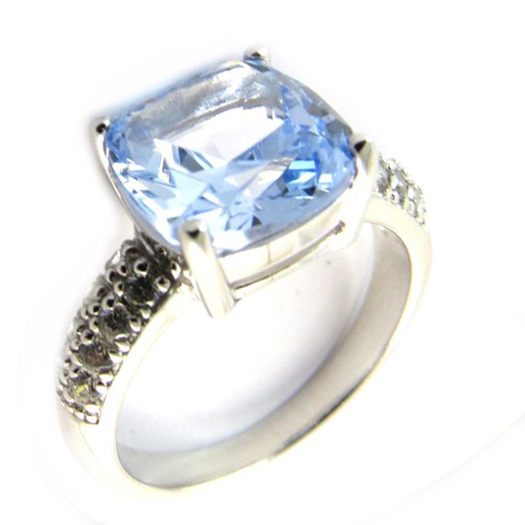 Bague Argent 'Sissi' topaze bleu