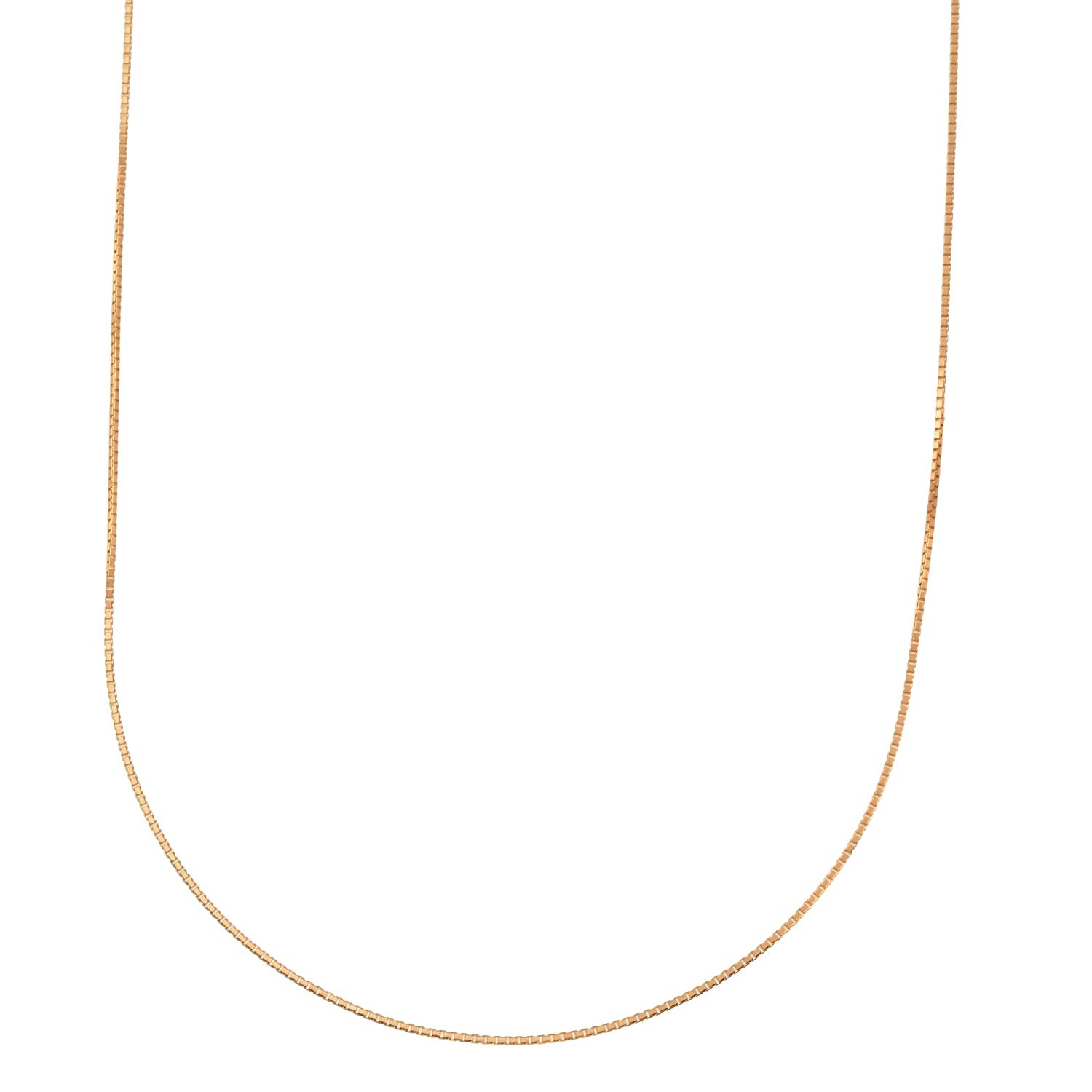 

Pink Gold 18K Venetian 45cm [Fairy Carret] Necklace, Gold, Chain, (Heart-Shaped Adjuster, 0.7mm Width, Approx. 1.7g)