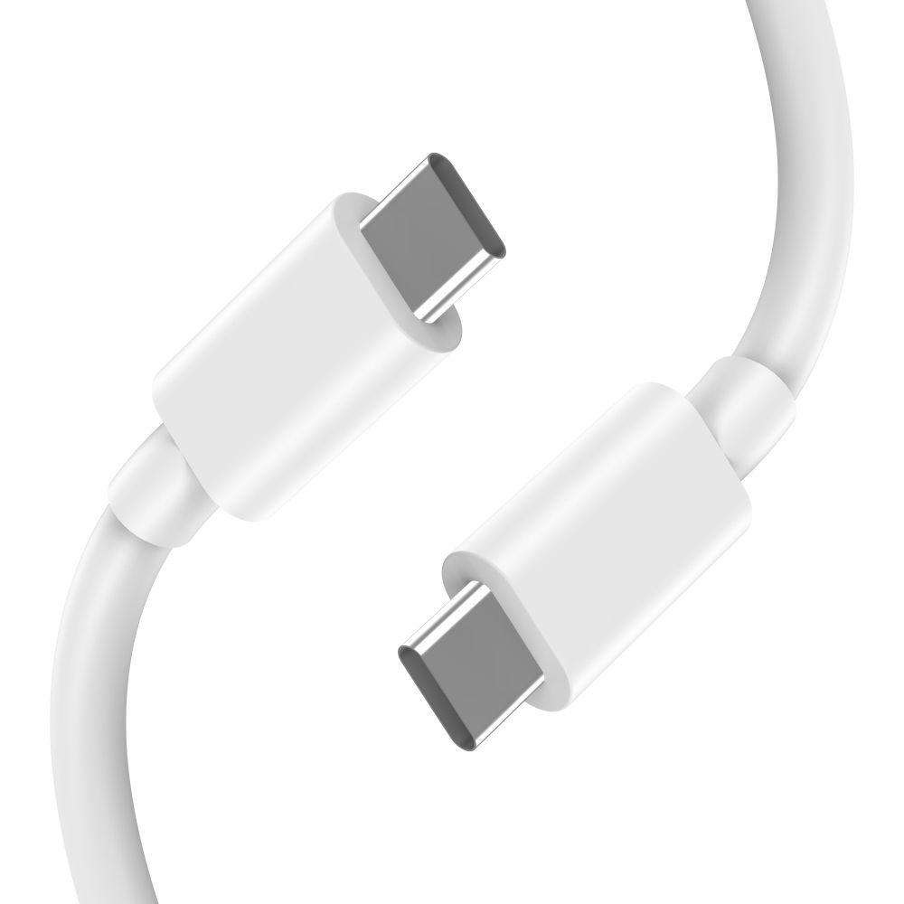 Ładowarka sieciowa NC45W-GAN 2x USB-C 45W z kablem USB-C - biała