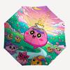 1pc Outdoor Umbrella with Cute Characters - Automatic Opening/Closing, Portable 3-Fold Design, 8-Bone Iron Frame - Perfect for Fans, Travelers, D