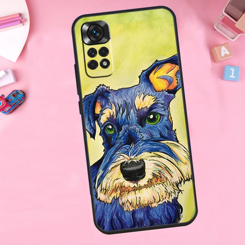 

Miniature Schnauzer dog art For Xiaomi Redmi Note 13 14 9 10 11 12 15 Pro Plus Phone Case For Redmi 15 C 14C 10C 12C 13C Redmi Note 13 Pro 4G