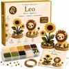 12 Zodiac Signs DIY Beaded Garden Kit, Handmade Bead Flower & Figurine Craft Set, Creative Hobby Decor Gift