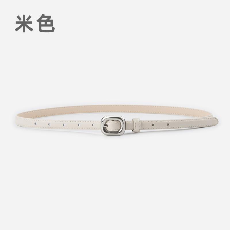 Four Seasons Available New Leather Women'S Thin Belt Leather Versatile Fashion Women'S Simple Jeans Women'S Belt