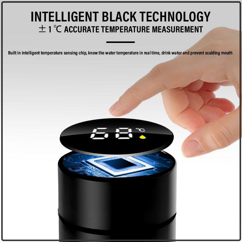 500ml Portable Car Smart Thermos Bottle Temperature Display Cup Coffee Cup For Volkswagen Golf-6 7 4 5 POLO Passat B5 B6 B7 T4 T5 Tiguan Jetta Gol
