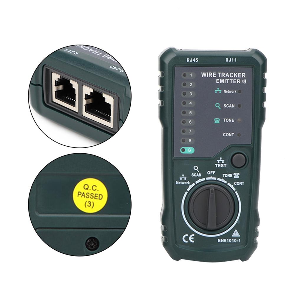 FY868 Telephone Network Cable Tester RJ45 RJ11 Lan Wire Tracker Kit