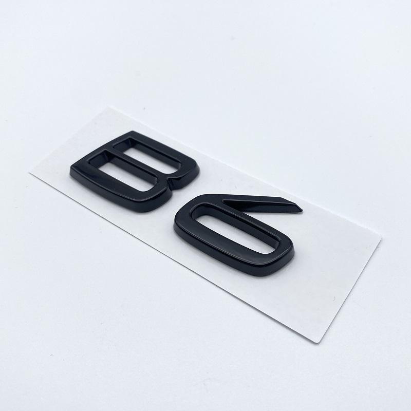 3D Car Styling Chrome Glossy Black Sticker Tail Emblem Rear Decal Letters Logo Badge For Volvo B3 B4 B5 B6 T4 T5 T6 T8