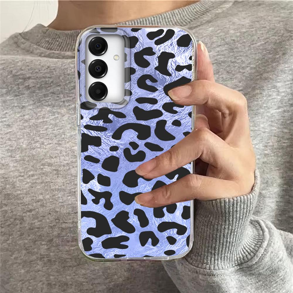 Retro Red Leopard Phone Case for Samsung Galaxy A55 A07 A17 A56 A36 A26 A16 A53 A06 A14 A24 A34 A54 A15 A25 A35 A12 A13 Cover