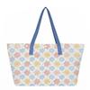 Floral Print Canvas Tote Bag Large Capacity Shopping Bag Eco Friendly Grocery Bag Portable Shoulder Bag Travel Beach Bag