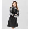 Women's Casual Dresses 2023 Autumn Fashion Simple Temperament Long Skirts Waist French Y2k Zip Up A-Line Dress Chic and Elegant