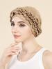 Crossed Forehead Flowers Turban Cap Solid Color Women Hijabs Islamic Chemo Cap Head Scarf Ladies Head Wrap Cover Hijab Scarf