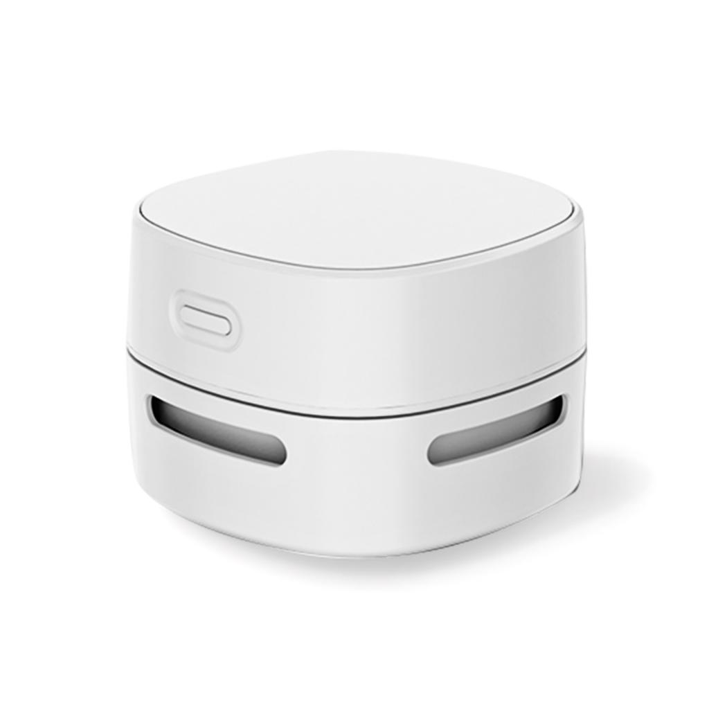 Mini Desktop Vacuum Cleaner with USB Fan Portable Cordless Table Dust Sweeper Rechargeable Battery