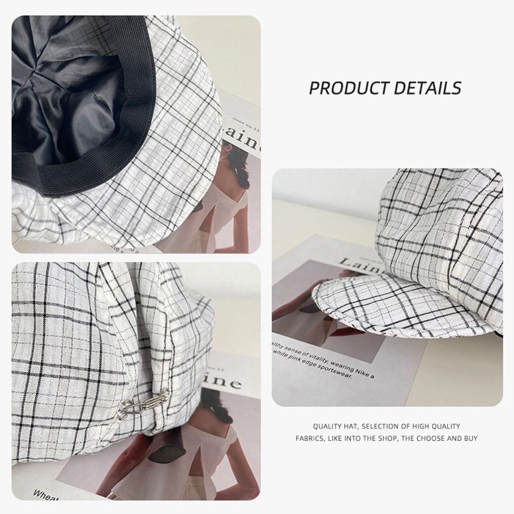 Cotton Beret Hats Short-brimmed Painter Hat Fashion Newsboy Hats Women