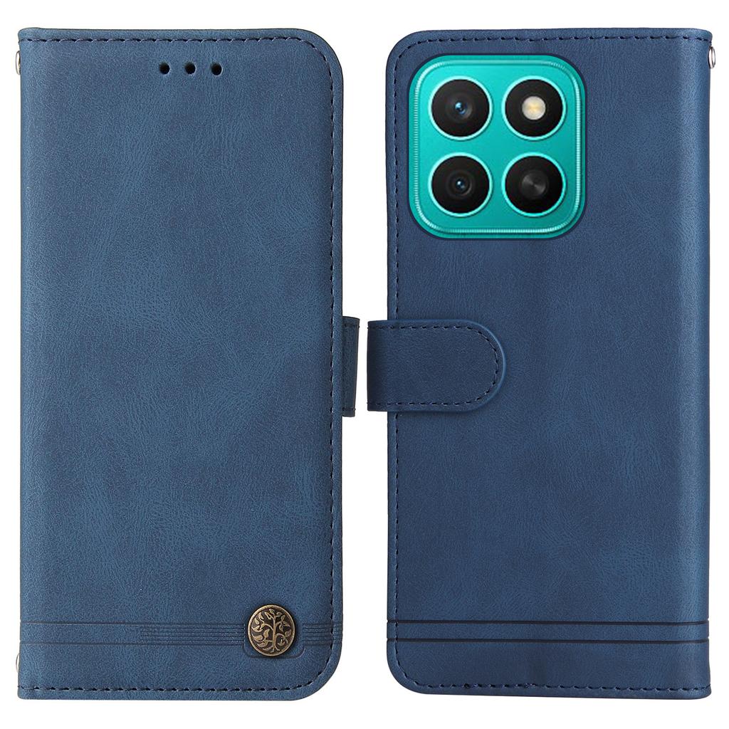 For Honor X8c 4G Leather Wallet Cases Skin Touch Phone Cover Stand with Strap