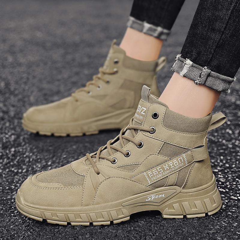 Martin Boots Men's Shoes Winter High-top British Style Retro Medium-top Tooling Boots Outdoor Sports Mountaineering Desert Combat Boots