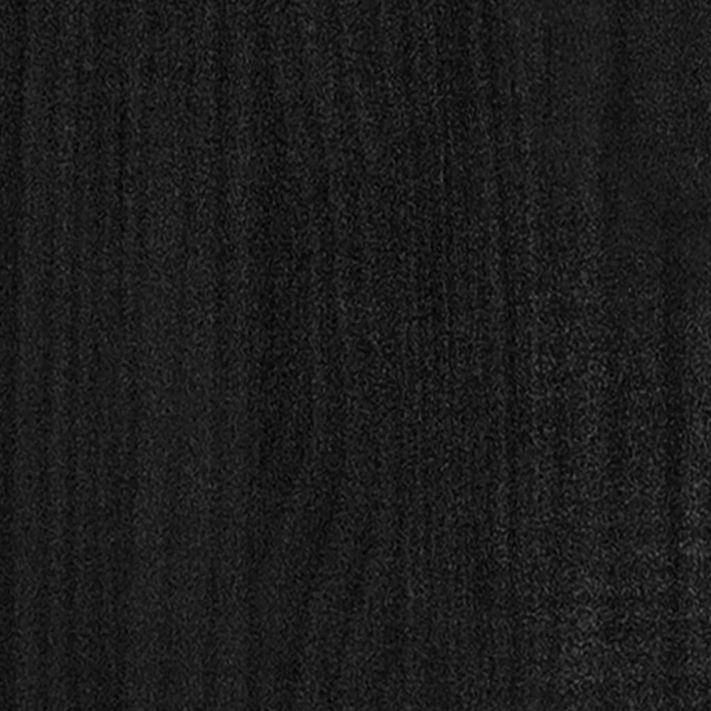 Vidaxl Donice Ogrodowe, 2 Szt., Czarne, 50X50X70 Cm, Drewno Sosnowe
