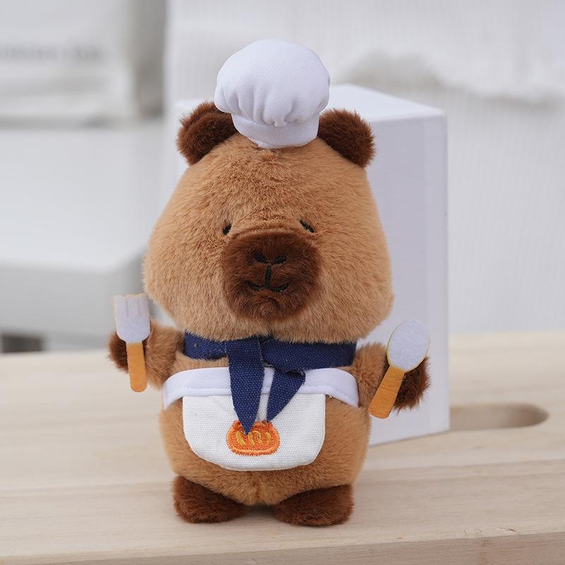 Cute Cartoon Capybara Pendant Plush Toy Doll Bag Hanging Ornament Cute Kapila Keychain Doll Ornament Car Pendant Children's Gift