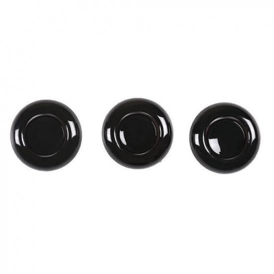 For Defender 110 - Gloss Black Seat Headrest Button Ring Cover Trim 6pcs