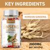 Buporai Ginseng Soft Capsules, containing 2000 mg, nutritional supplement, suitable for adults.