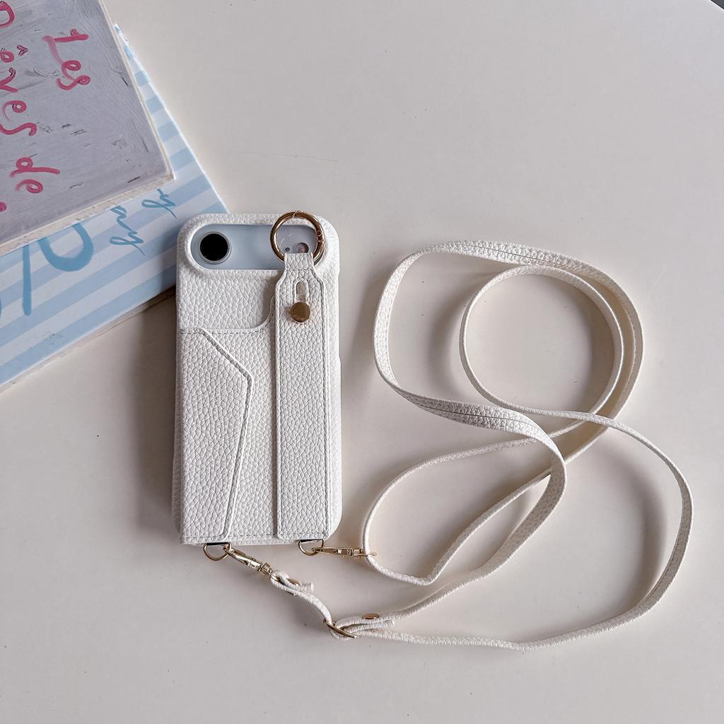 Wrist Strap Crossbody Ring Holder Cards Solt Magnetic Wallet Leather Case For iPhone 17 Pro Max 16 Plus 15 14 Long Lanyard Cover