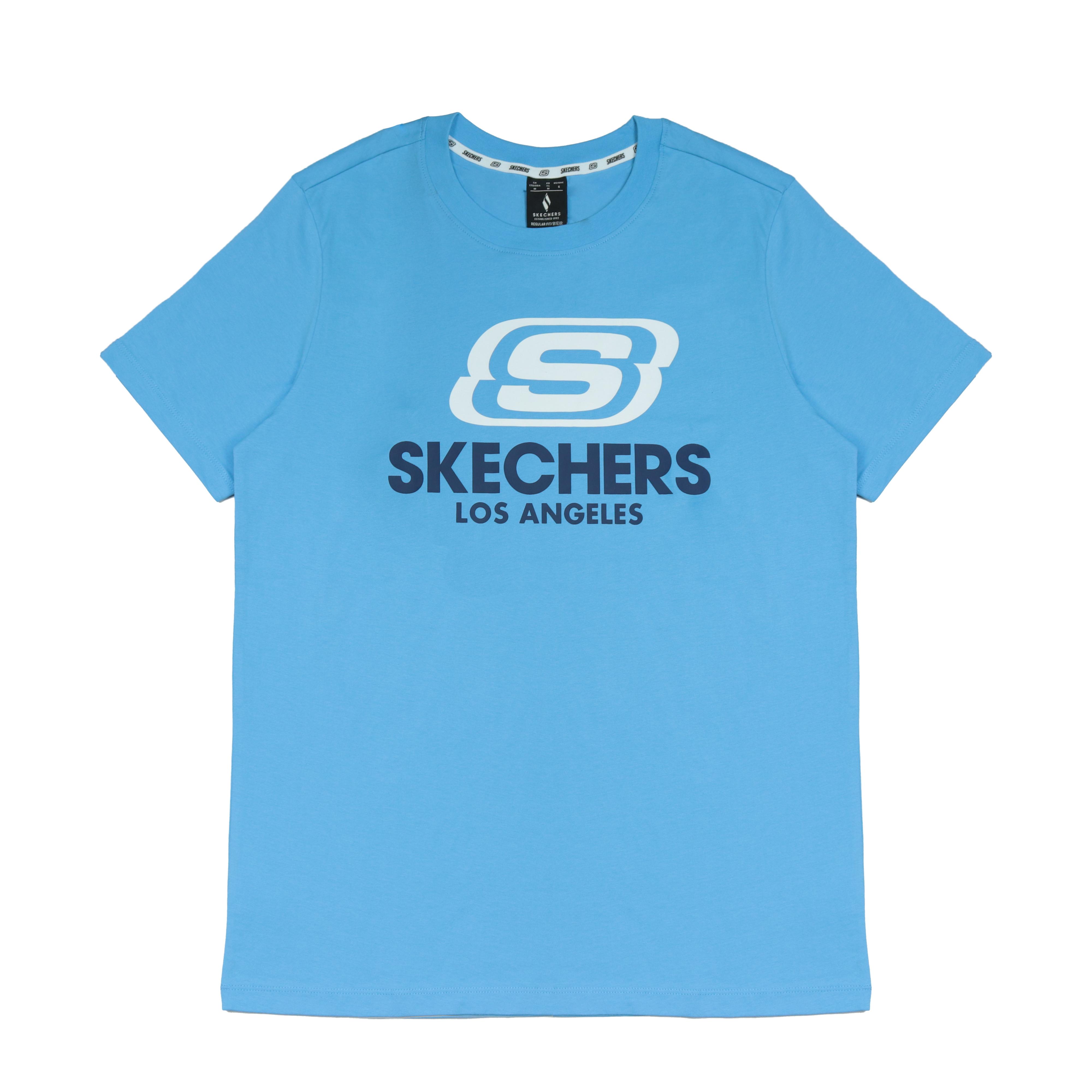 Skechers American Хлопок Высокий Стиль Однотонный Спортивный Удобный Повседневный Универсальный Модный Мягкий Дышащий Футболка с коротким рукавом RF-L220M152-00J5 M