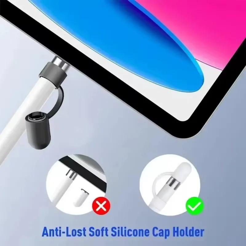 Xiaomi 8/4/1PCS Tablet Pen Protective Sleeve Anti-lost Pencil Cap for Apple IPencil 1st Gen Soft Silicone Stylus Pen Protector Holder