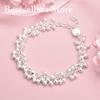 925 Sterling Silver 8-inch Exquisite Frosted Bead Fashion Bracelet for Women's Wedding Party Jewelry Accessories