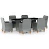 Day and Night - Day and Night Garden Dining Set 7 Pieces and Light Gray Synthetic Rattan Cushions