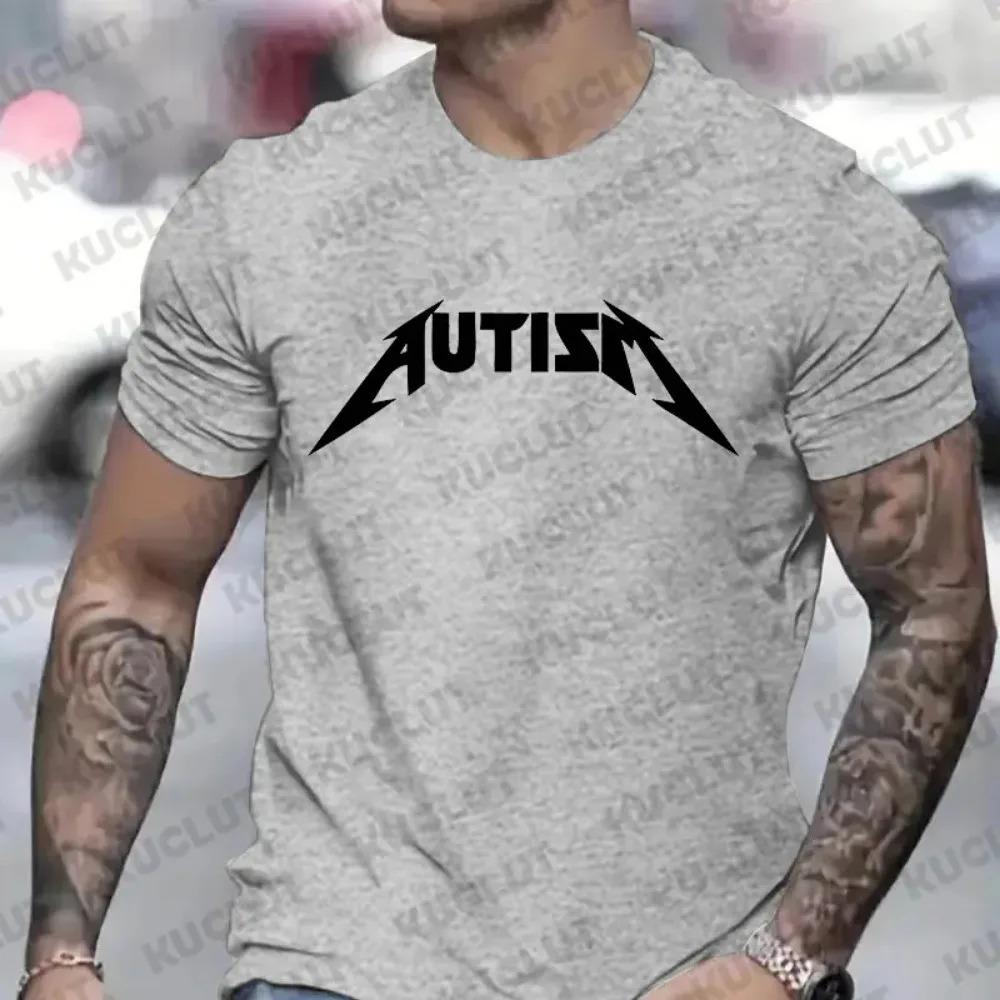 Autism Awareness Print Men Tshirt Casual Fashion T Shirts Soft Fashion Tee Shirt Clothing Harajuku Comfortable Men's T Shirt Top