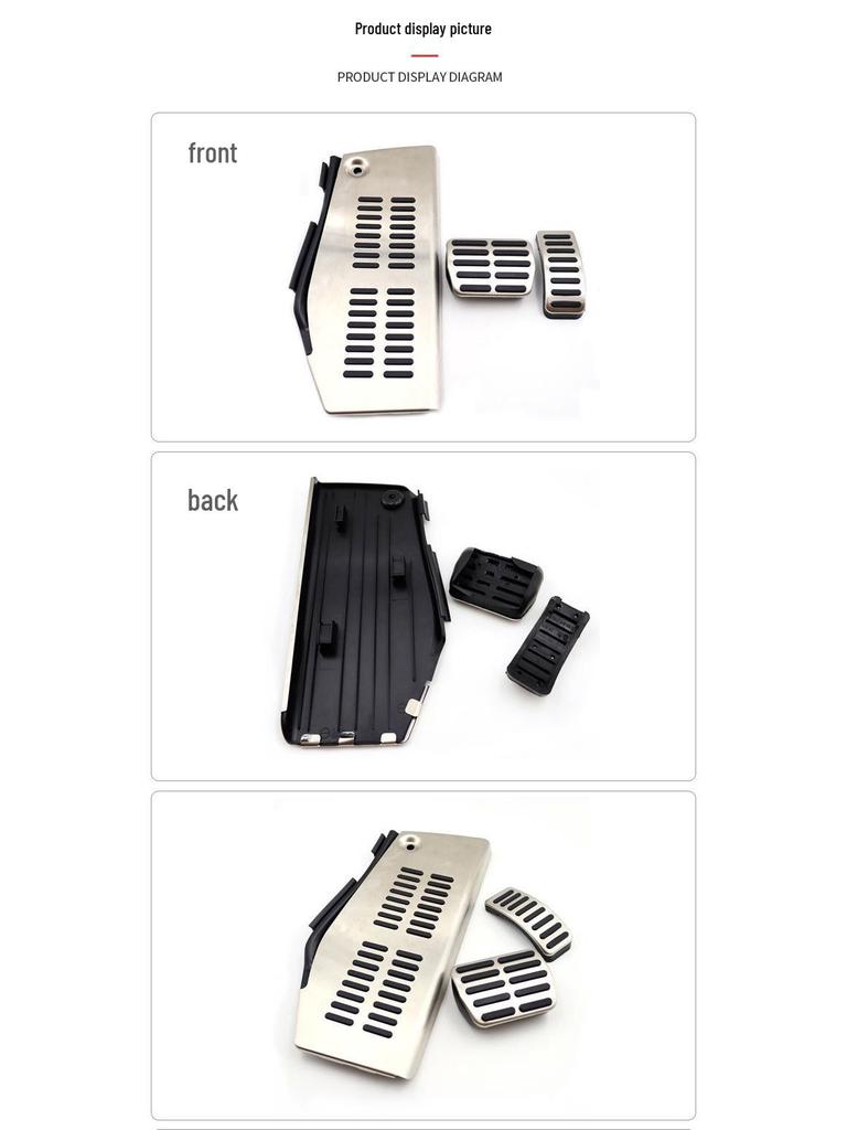 Non-Slip Pedal Covers for Volkswagen POLO: Decorative Accelerator, Brake, and Rest Pad Accessories