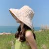 Sombrero de Sol de Moda Modelos Femeninos Se Puede Doblar Verano Ala Grande Protector Solar Sombrero de Sol Para Cubrir la Cara Sombrero de Pescador a Cuadros Sub