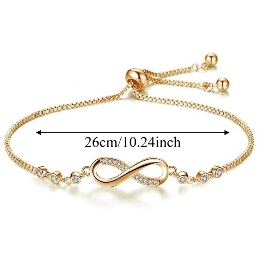 Zircon Lucky Symbol Bracelet Light Luxury Bowknot Bracelet Knot Design Hand Chain  Wedding Jewelry