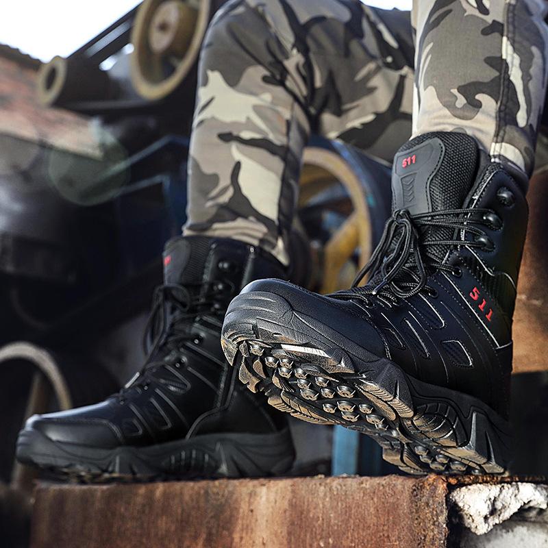 New Outdoor Training Combat Military Boots Camping Mountaineering Medium Tube Lightweight Desert Boots